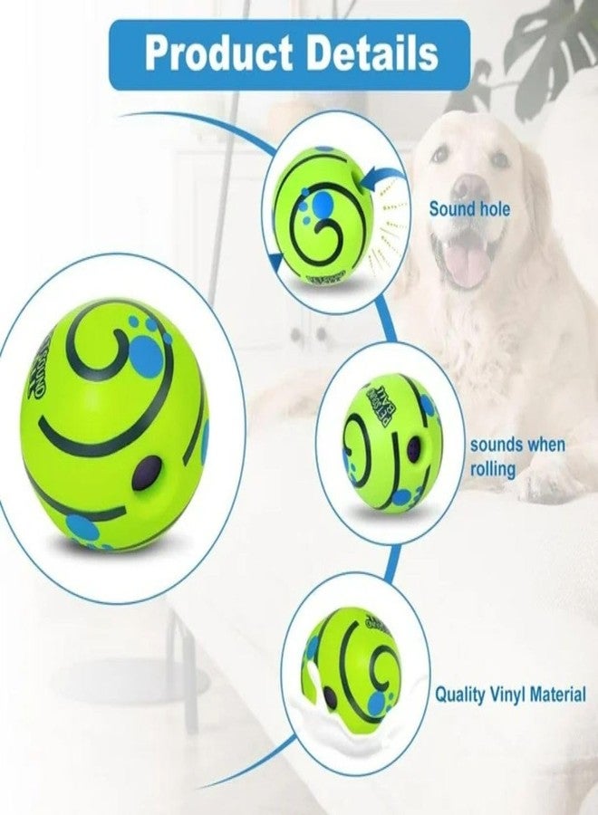 PET FUN كرة الكلاب التفاعلية الصريرية من بيت فن | لعبة ممتعة وصوتية للأطفال والكلاب | كرة مضغ متينة وغير سامة مصنوعة من مادة PVC للتدريب - Image 2